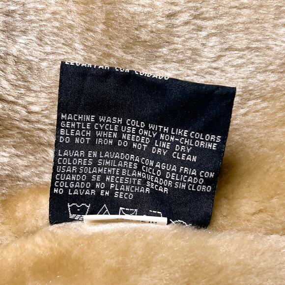 Vintage Y2K Big Chill Faux Leather Fur Hooded Zip Up Jacket Indie Sleaze McBling - Picture 10 of 12